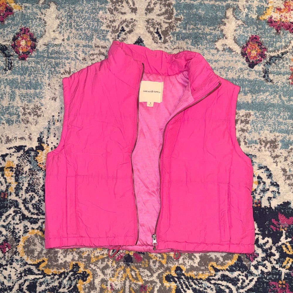 Hot Pink Puffer Vest